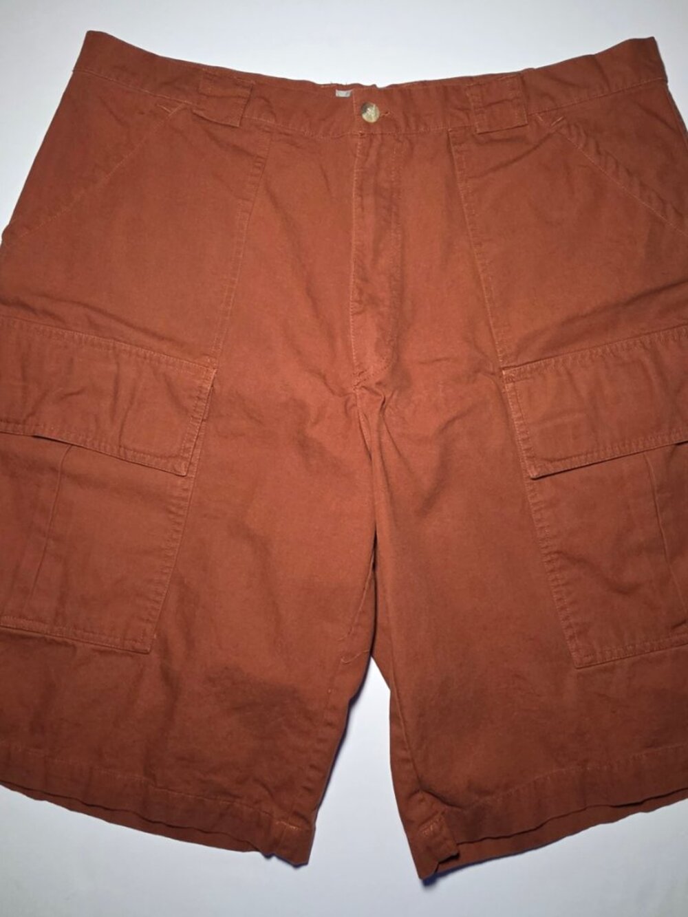Coleman Mens Rust Orange 6 Pocket Cargo Shorts Size 36
